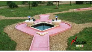 Campo de minigolf de hormigón